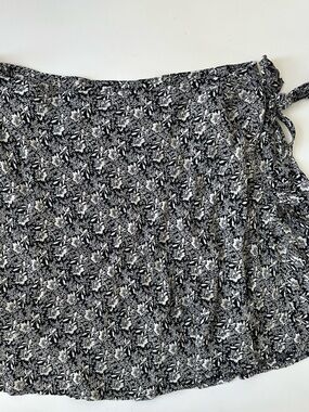John Galt Floral Wrap Skirt